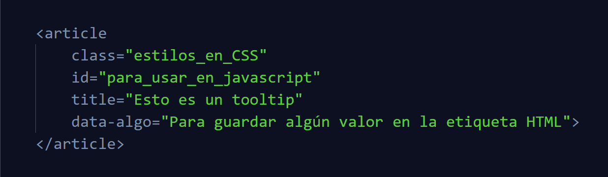 Atributos globales o que están disponibles a casi todas las etiquetas HTML